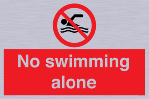 No swimming alone
